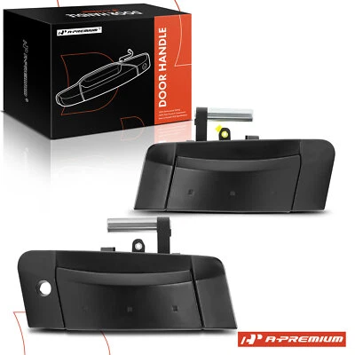 A-Premium 2x Smooth Black Exterior Door Handle Front for Nissan 350Z 2003-2009 - Image 1 of 4