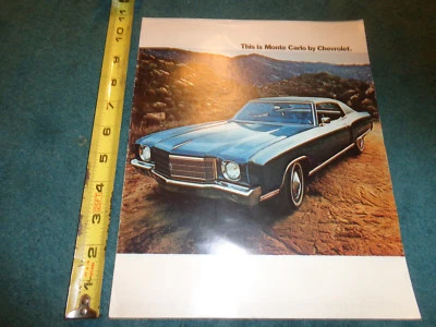 1970 CHEVROLET MONTE CARLO & MONTE CARLO SS SALES BROCHURE / ORIGINAL CATALOG!!! - Image 1 of 4