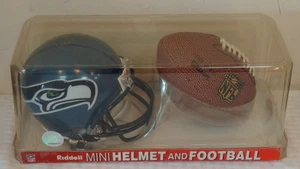 Rare SEATTLE SEAHAWKS Riddell NFL Football Combo Pack Mini Helmet & Football MIB - Picture 1 of 1