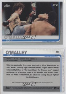 2019 Topps Chrome UFC Refractor Sean O'Malley #90