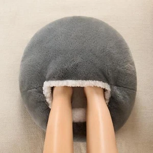 Large Foot Slipper Microwavable Faux Fur Sherpa Warm Soft Plush Lounge Accessory - Picture 1 of 5
