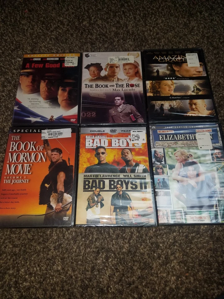 DVD LOT: 6 Different Movies: New & Sealed Tom Cruise Will Smith Amazing Grace  - Imagem 1 de 4