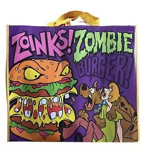 Scooby-Doo "Zoinks! Zombie Burger!" Reusable WB Tote Bag 19.5"x17.5"x7.25" NWT - Picture 1 of 5