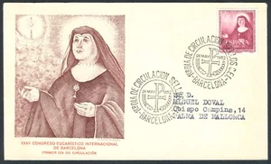 ESPAÑA 1952 - EDIFIL 1116 - CONGRESO EUCARÍSTICO - SOBRE DE PRIMER DÍA - Foto 1 di 2