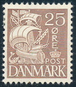Denmark Scott 234/AFA 214, 25ø brown Karavel type I, Fresh VF Mint LH