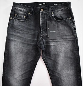 🆕️ SAINT LAURENT Paris D01 M/SL-LW Black SLIM FIT LOW WAIST Jeans 28 - Picture 1 of 12