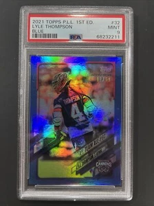2021 Topps PLL Premier Lacrosse LYLE THOMPSON Blue SSP 12/50, PSA 9 Mint ๐ต๐ฅ๐ฅ - Picture 1 of 4
