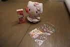 Hello Kitty Ty Beanie Babie With Polka Dot Dress + Stickers And Band-aids 