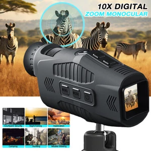 Day / Night Vision Monocular 10x Zoom Infrared HD Monocular Hunting Telescope US - Picture 1 of 16