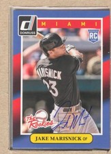 Jake Marisnick 33 2014 Donruss The Rookies Recollection Collection On-Card Auto