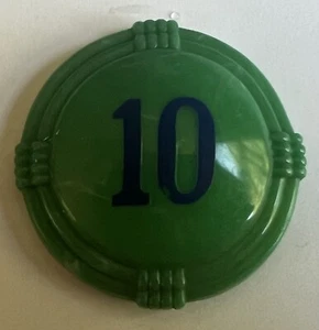 Pieza de máquina de tapa de parachoques de pinball de colección número original 10 Gottlieb verde azul - Imagen 1 de 3