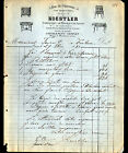 PARIS (XI°) USINE de MEUBLES de luxe / EBENISTERIE "KOESTLER" Facture en 1881