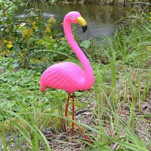 Flamingo Gartenteichfigur 56cm Gartenstecker Dekovogel Beetstecker Gartendeko