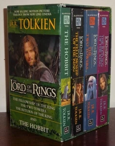 LORD OF THE RINGS & THE HOBBIT PAPERBACK BOX SET~J.R.R. TOLKIEN~DEL REY - Imagen 1 de 2