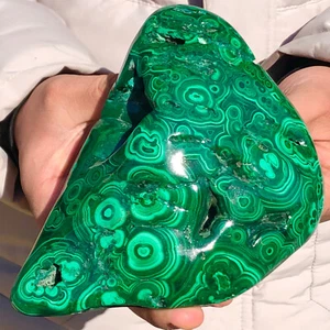 2.37lb Natural Malachite Transparent Cluster Rough Mineral Sample - Picture 1 of 17