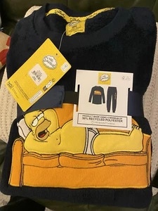 The Simpsons Homer Simpson On Counch Fleece Small Pyjamas set - Picture 1 of 1