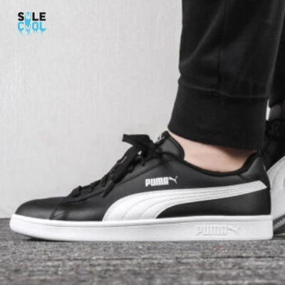 PUMA Men's Smash v2 Sneakers Black White Shoes 365215-04 - Image 1 of 4