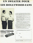 Publicité Advertising 1223 1959  Hollywood chewing gum sweater pour fans
