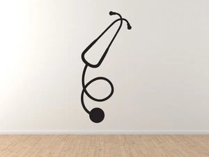 Medical #12- Stethoscope Aid Heart Beat Rate Care Health - Vinyl Wall Decal - Picture 1 of 1