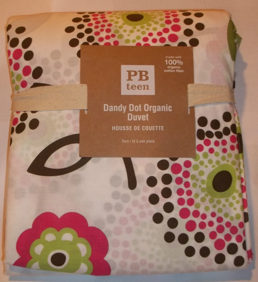 POTTERY BARN PB ADOLESCENTE DANDY DOT EDREDÓN ORGÁNICO DOBLE ROSA FLORAL #297 Foto 1 de 1