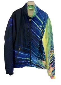 Australian by L’Alpina Made in Italy Track Jacket Blue Neon Wave Print M/L #118 - Picture 1 of 10