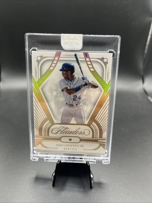 2024 Panini Flawless Ken Griffey Jr Encased Yellow Diamond w/ Cert Of Auth /10 - Image 1 of 3