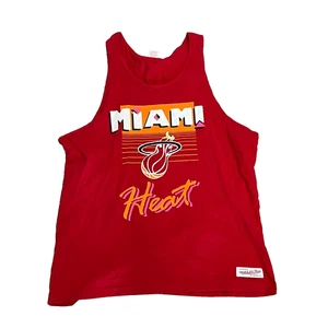 Camiseta sin mangas Mitchell & Ness Miami Heat vintage de los 90 para hombre 2XL NUEVA SIN ETIQUETAS envío rápido gratuito - Imagen 1 de 5