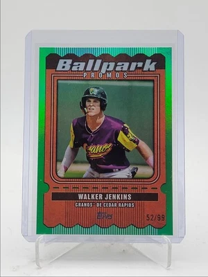 WALKER JENKINS 2025 TOPPS PRO DEBUT BALLPARK PROMOS GREEN FOIL /99 Q5547 - Image 1 of 2