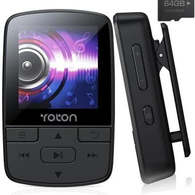 MP3-Player Bluetooth 5.2 64 GB FM Radio Sprachaufnahme Clip erweiterbar - Bild 1 von 4