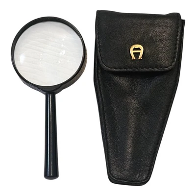 Vintage ETIENNE AIGNER Magnifying Glass With Black Leather Pouch Case - Image 1 of 4