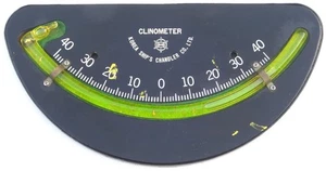 KOREA SHIP'S CHANDLER CO. SHIPS SUBMARINE GLASS TUBE CLINOMETER LEVEL - Picture 1 of 4