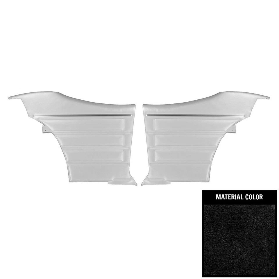 Nuevos paneles laterales traseros premontados negros para Pontiac LeMans PD440C 1968 Foto 1 de 1