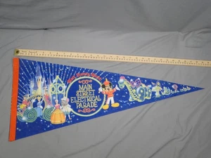 Vintage Walt Disney World Main Street Electrical Parade Pennant 30 x 12 - Picture 1 of 9