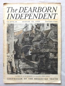 Vintage used THE DEARBORN INDEPENDENT AUG. 22, 1925, VOL. 25, NO. 44 HENRY FORD - Picture 1 of 3