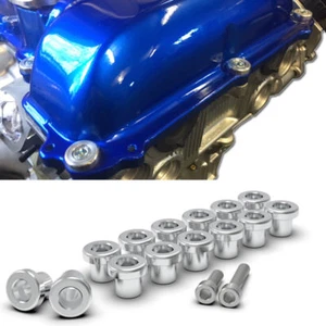 ROCKER COVER GROMMET WASHER & BOLT SET KIT fits 200SX S14 S15 VVT SR20DET SILVER - Picture 1 of 2