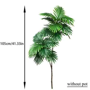 70-135cm Large Artificial Palm Tree Fake Tropical Plants Green Monstera Leaves P - Picture 1 of 27