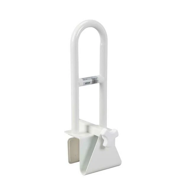 Drive Medical 12036 Stainless Steel Adjustable Clamp-on Tube Rail - White
