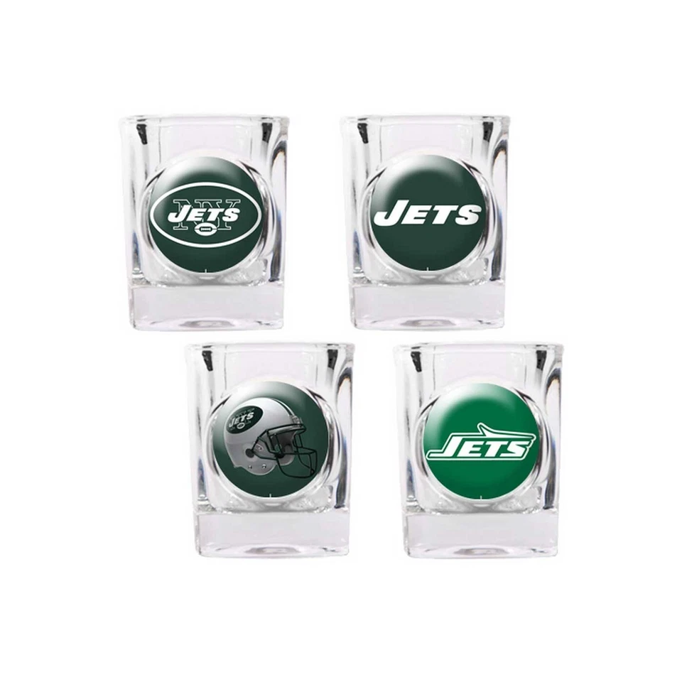 Juego de vasos de chupito New York Jets 4 piezas con logotipos NFL Foto 1 de 1