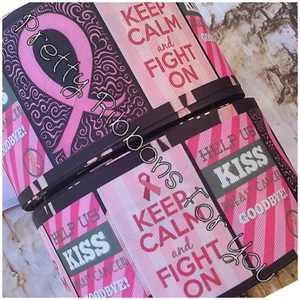 Breast Cancer Awareness  3" wide grosgrain ribbon the listing is for 2 yards - Picture 1 of 1