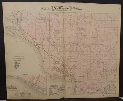 Illinois Carroll County Washington Township 1893 DBL lateral/página U1#68 Foto 1 de 2