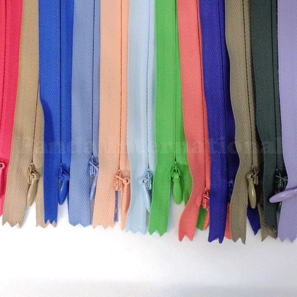 12 High Quality Invisible Zippers Top Open Bottom Closed 24", BKC, Color 010-384 - Image 1 of 1