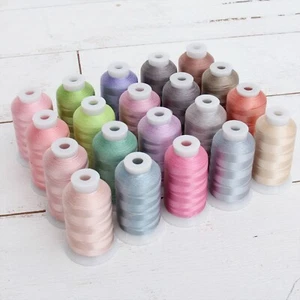 20 CONE RAYON EMBROIDERY MACHINE THREAD SET - 1000M CONES 40WT - PASTEL COLORS - Picture 1 of 7