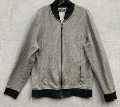 Auténtica chaqueta deportiva Alfani para hombre talla XL gris ajuste regular 100 % algodón Foto 1 de 4