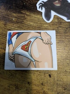 Supergirl Taking Off Superman Höschen Pinup Aufkleber Sexy Erwachsene Decal - Bild 1 von 1