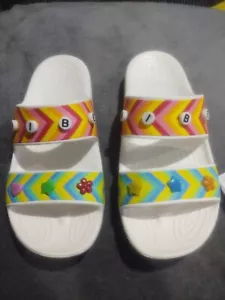Crocs Classic Festival Vibes Sandals Slides Charms Size Men's 11 Women's 9 New - Picture 1 of 12