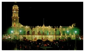PALACIO MUNICIPAL DE NOCHE Veracruz, MÉXICO Ayuntamiento vista nocturna - Postal - Imagen 1 de 2