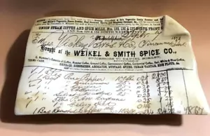 Fornasetti Milano Porcelain Tray Weikel Smith Spice Receipt Graphic Mid-Century - Picture 1 of 9