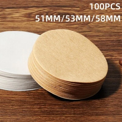 Carta filtro caffè fine e resistente per macchina espresso (51/53/58 mm) 100 pezzi