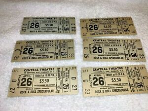 6 CHUBBY CHECKER COASTERS FIVE SATINS ANGELS CHIFFONS UNUSED CONCERT TICKETS USA