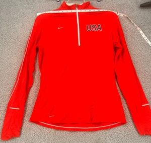 Nike Dri-Fit Element RED USA Damen 1/4 Zip Pullover Gr. L amerikanische Flagge - Bild 1 von 20
